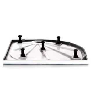 Merlyn Mstone Quadrant Tray Panel Kit With Legs - 1000mm x 1000mm - White - Image 2