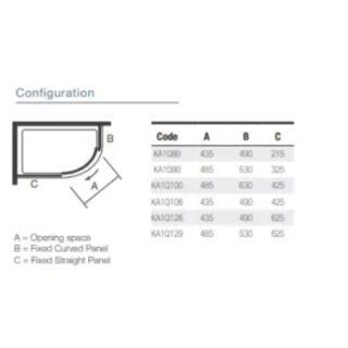 Merlyn IQ Single Door Quadrant Shower Enclosure - Image 2