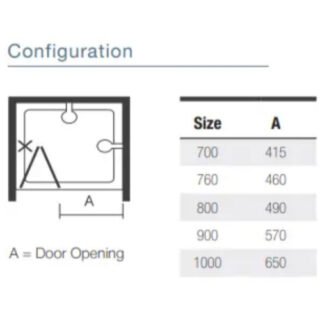 Merlyn IQ Bifold Shower Door - Side Panel Options - Image 2