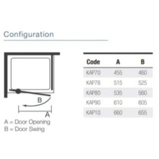 Merlyn IQ  Pivot Shower Door - Side Panel Options - Image 2