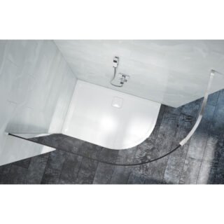 Merlyn Level25 Slip Resistant Quadrant Shower Tray with Waste - 900mm x 900mm - Matt White - Image 3