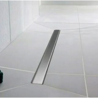 Impey Linear Shower Drain Tile Insert Cover 13mm Horizontal Outlet - Chrome - Image 3