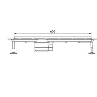Impey Linear Shower Drain Stainless Steel Cover Horizontal Outlet - Chrome - Image 2