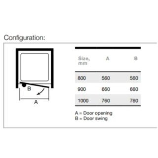 Merlyn 10 Series Pivot Shower Door - Side Panel Options - Image 2