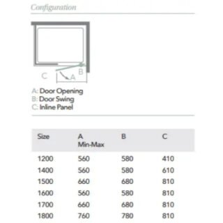 Merlyn 10 Series Pivot Shower Door with Inline Panel - Side Panel Options - Image 2