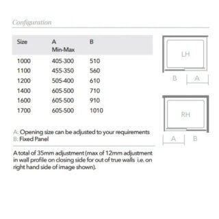 Merlyn 10 Series Sliding Shower Door - Side Panel Options - Image 2
