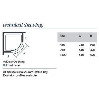 Merlyn 8 Series Double Door Quadrant Shower Enclosure - Image 2