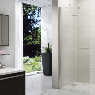 Merlyn 8 Series Double Folding Wetroom Glass Panel - Image 4