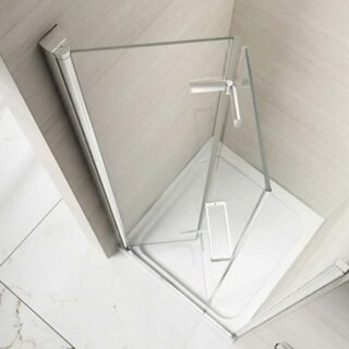 Merlyn 8 Series Frameless  Hinged Bi-Fold Shower Door - Side Panel Options - Image 5