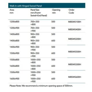 Merlyn 8 Series Walk-In Shower Enclosure With Hinged Swivel Panel - Image 2
