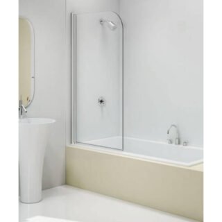 Merlyn Single Curved Panel Bath Screen - 8mm Glass - 1500mm x 800mm - Image 4