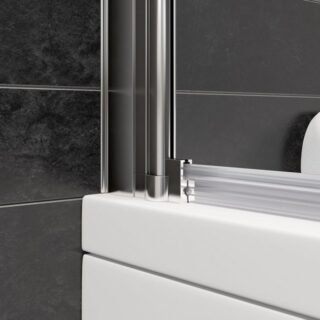 Merlyn Ionic Two Panel Folding Square Bath Screen - 1500mm x 900mm - Image 3