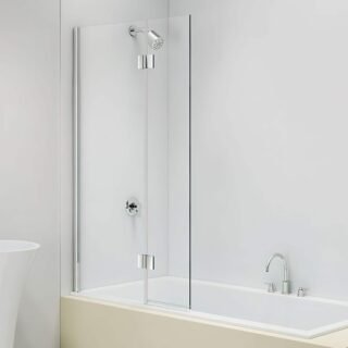 Merlyn Two Panel Square Hinged Bath Screen - Image 4