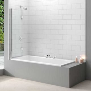 Merlyn Ionic Two Folding Square Bath Screen - 1500mm x 1100mm - Image 3