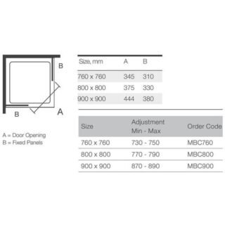Merlyn Mbox Corner Entry Shower Enclosure - Image 2