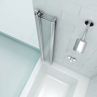 Merlyn Secure Seal Four Folding Bath Screen - 6mm Glass - 1500mm x 800mm - Image 3