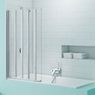 Merlyn Secure Seal Five Folding Bath Screen - 6mm Glass - 1500mm x 1000mm - Image 4