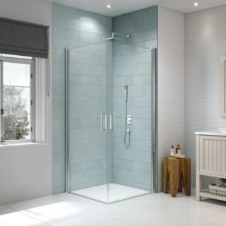 Merlyn 8 Series Frameless Double Pivot Wetroom Panel - Image 7