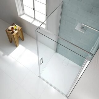 Merlyn 8 Series Frameless Pivot Shower Door - Side Panel Options - Image 5