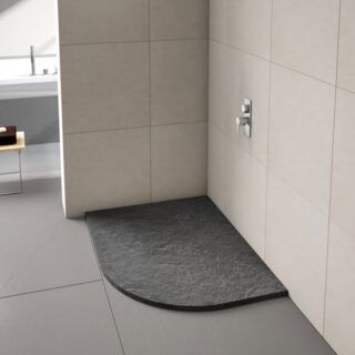 Merlyn TrueStone Offset Quadrant Shower Tray with Waste - Image 11