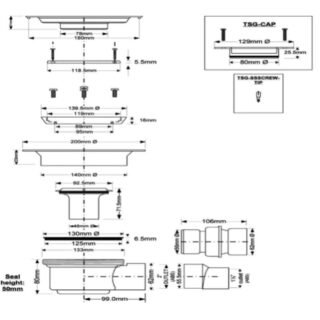 Impey McAlpine Level Dec Two Piece 50mm Gulley Water Seal Antiligature - Image 2