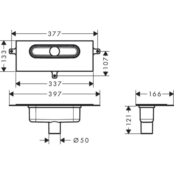 Hansgrohe Ubox Universal Base Set For Vertical Installation - Image 2
