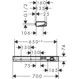 Hansgrohe Showertablet Select Thermostatic Mixer 700 Universal For Exposed Installation For 2 Outlets - Image 2