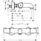 Hansgrohe Ecostat Thermostatic Bath Mixer 1001 Cl For Exposed Installation - Chrome - Image 2