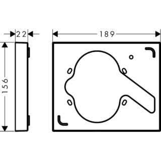 Hansgrohe Extension Element Showerselect Fixfit Porter - Chrome - Image 2