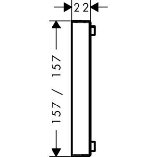 Hansgrohe Showerselect Glass Extension Element - Chrome - Image 2