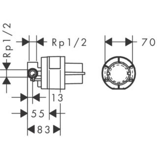 Hansgrohe Basic Set For Single Lever Concealed Manual Shower Mixer - Image 2