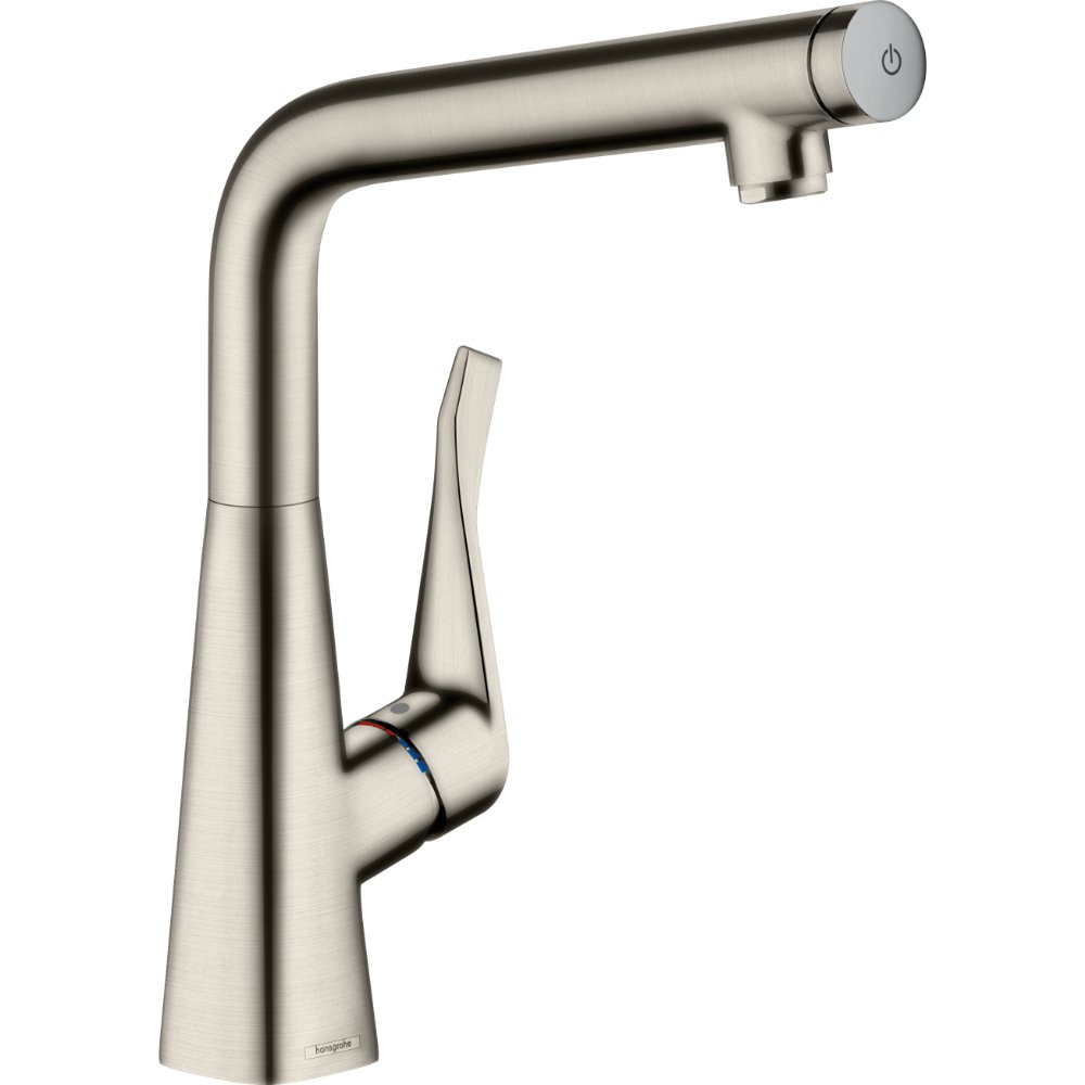 Hansgrohe Metris Select M71 320 Single Spray Mode Kitchen Mixer Tap - Stainless Steel