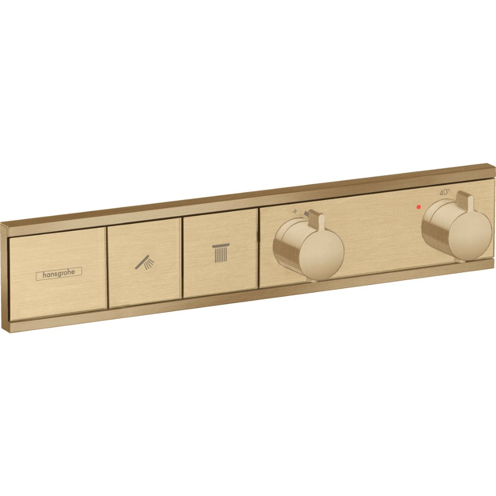 Hansgrohe Rainselect 2 Outlet Thermostatic Concealed Shower Valve For 2 Function - Brushed Bronze