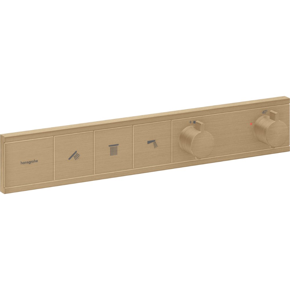 Hansgrohe Rainselect 3 Outlet Thermostatic Concealed Shower Valve For 3 Functions - Brushed Bronze