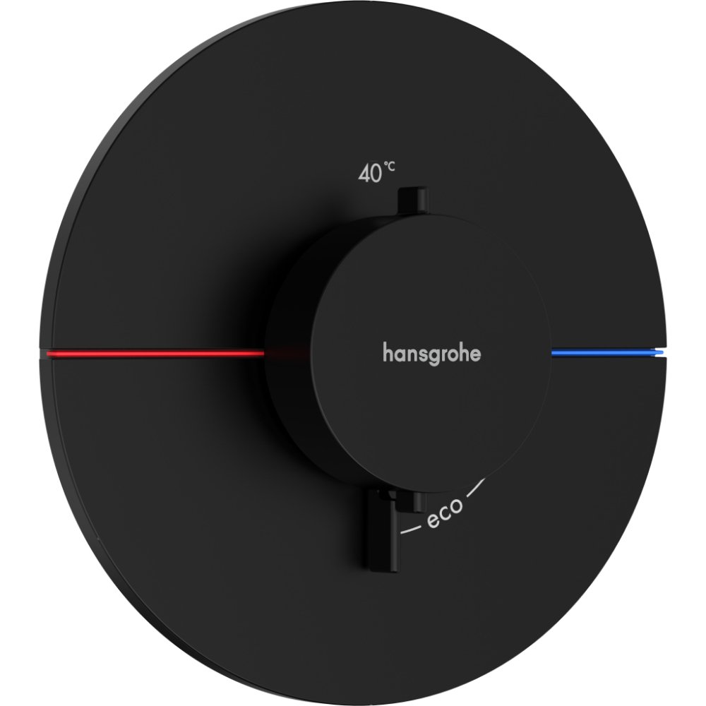 Hansgrohe ShowerSelect Comfort S 1 Outlet Thermostatic Concealed Shower Valve - Matt Black
