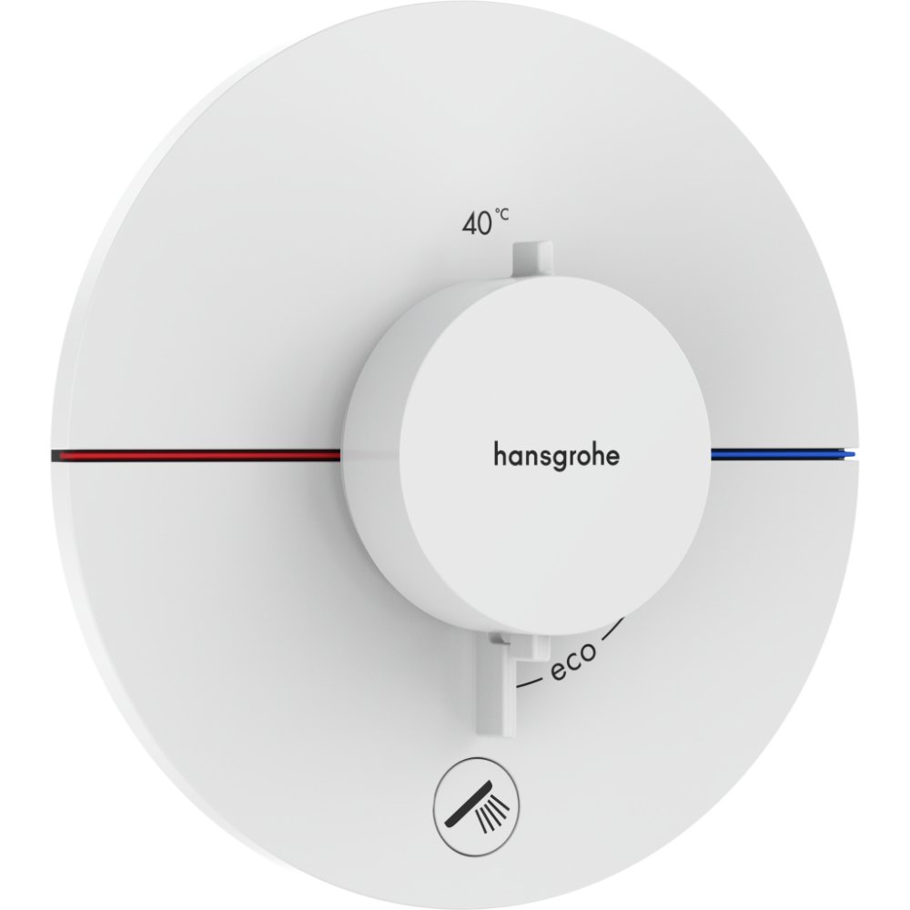 Hansgrohe Showerselect Comfort S 1 Outlet Concealed Thermostatic Shower Valve - Matt White