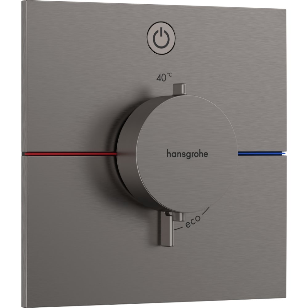 Hansgrohe Showerselect Comfort E 1 Outlet Concealed Thermostatic Shower Valve - Brushed Black Chrome