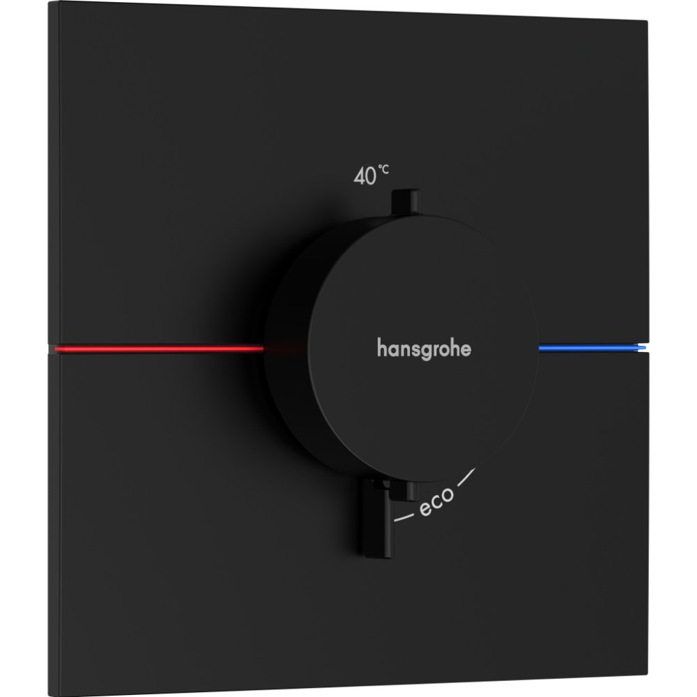Hansgrohe ShowerSelect Comfort E 1 Outlet Thermostatic Concealed Shower Valve - Matt Black