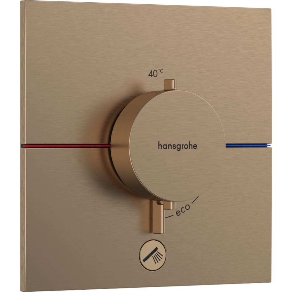 Hansgrohe ShowerSelect Comfort E 1 Outlet Thermostatic Concealed Shower Valve For 1 Function And Additional Outlet - Brushed Bronze