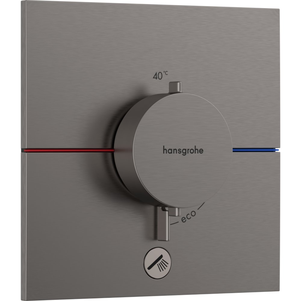Hansgrohe ShowerSelect Comfort E 1 Outlet Thermostatic Concealed Shower Valve For 1 Function And Additional Outlet - Brushed Black Chrome