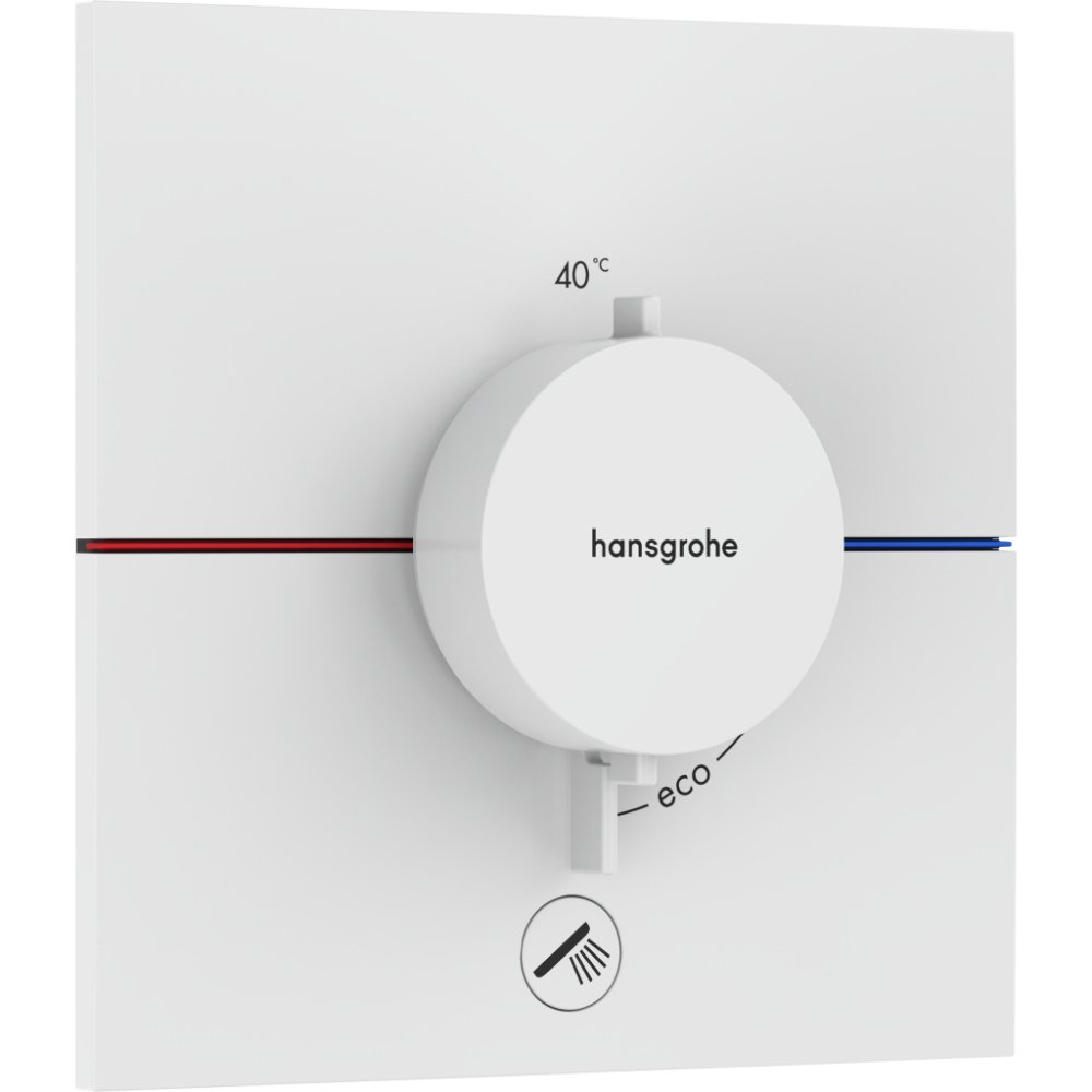 Hansgrohe ShowerSelect Comfort E 1 Outlet Thermostatic Concealed Shower Valve For 1 Function And Additional Outlet - Matt White