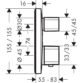 Hansgrohe Ecostat E Thermostatic 2 Outlet Concealed Shower Valve - Chrome - Image 2