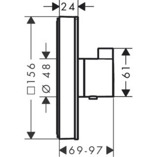 Hansgrohe Showerselect Glass Thermostatic Mixer Highflow For Concealed Installation - White/Chrome - Image 2