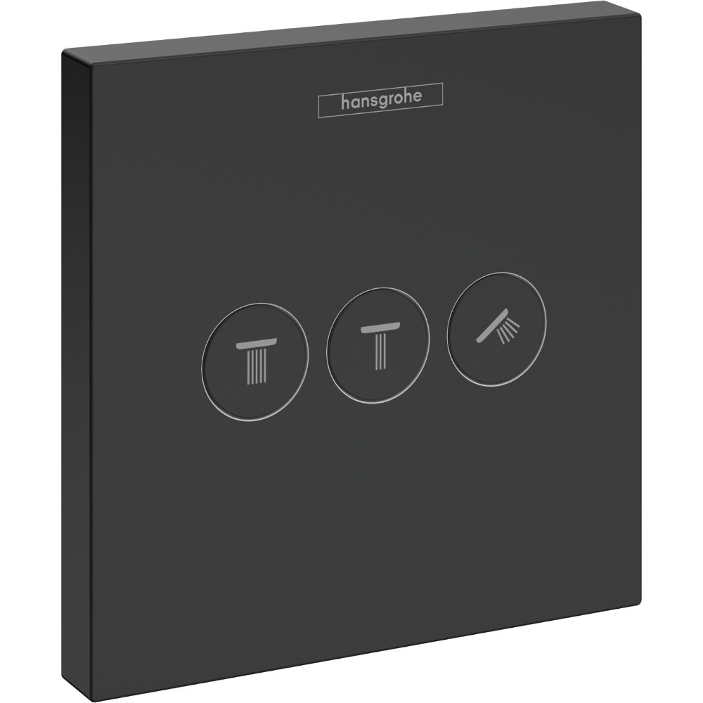Hansgrohe Showerselect 3 Outlet Thermostatic Concealed Shower Valve - Matt Black
