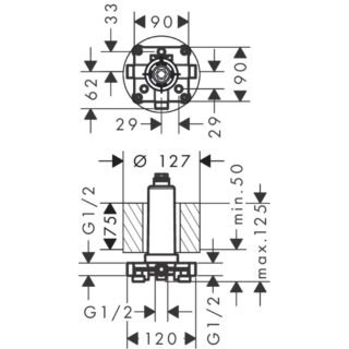 Hansgrohe Rainmaker Select Basic Set For Overhead Shower With Ceiling Connector - Image 2