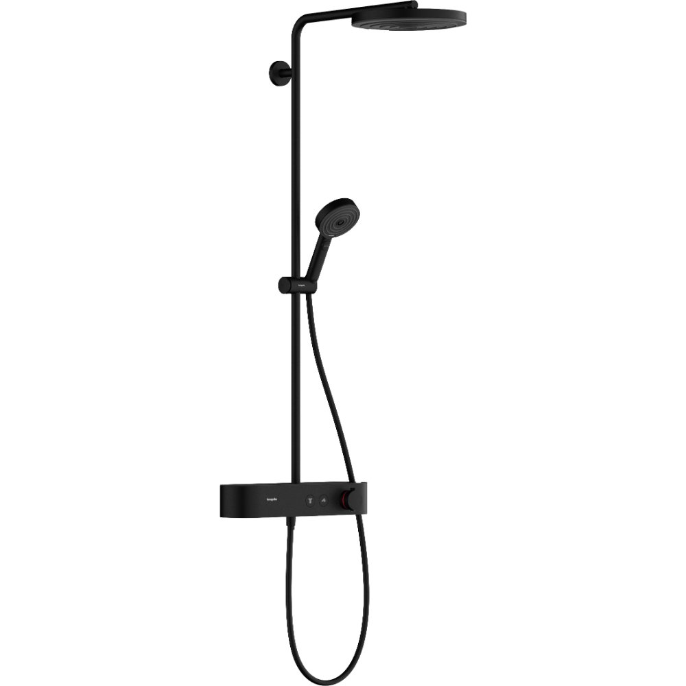 Hansgrohe Pulsify S 260 1Jet Ecosmart Showerpipe With 400 Showertablet Select - Matt Black