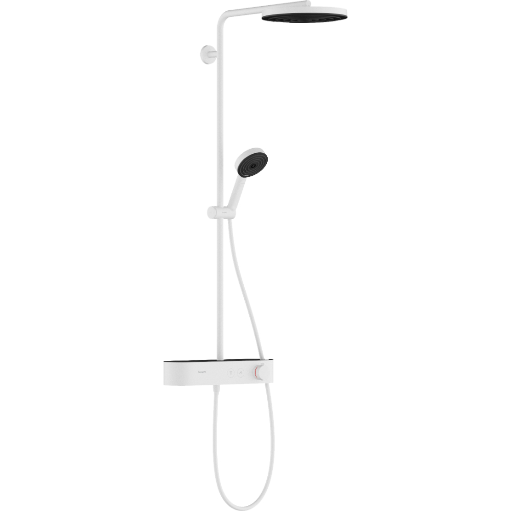Hansgrohe Pulsify S 260 1Jet Ecosmart Showerpipe With 400 Showertablet Select - Matt White