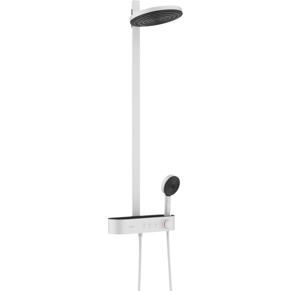 Hansgrohe Pulsify S 260 2Jet Showerpipe With 400 Showertablet Select - Matt White