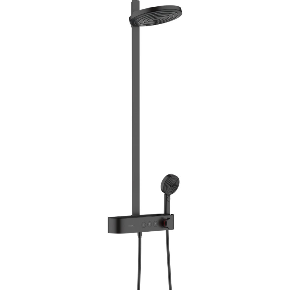 Hansgrohe Pulsify S 260 2Jet Ecosmart Showerpipe With 400 Showertablet Select - Matt Black