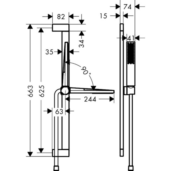 Hansgrohe Pulsify E 100 1Jet Ecosmart Shower Set With 650mm Shower Bar - Image 2